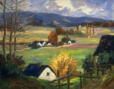 Louis Dewis A Valley in the Belgian Ardennes oil painting picture